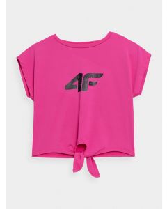 เสื้อยืดคอกลม 4F สีชมพู รุ่น TSHIRT FNK F431