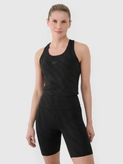 เสื้อแขนกุดกีฬาผู้หญิง รุ่น 4F SLEEVELESS FNK F413 DEEP BLACK COLOR WOMEN'S