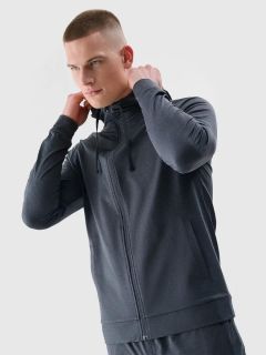 เสื้อแจ็คเก็ตมีฮู้ดสีเทาสำหรับผู้ชาย 4F รุ่น 4F SWEATSHIRT FNK M512 ANTHRACITE MELANGE COLOR MEN'S