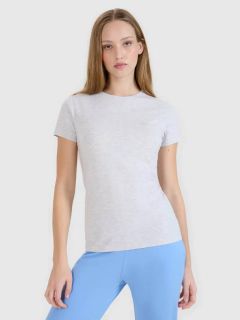เสื้อยืดผู้หญิงแบรนด์ 4F  รุ่น TSHIRT F2255 COLD LIGHT GREY MELANGE COLOR WOMEN'S