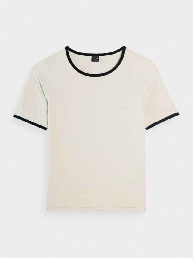 เสื้อยืดคอกลม 4F รุ่น TSHIRT F1336 CRÈME